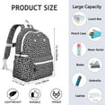 thumbnail image 6 of Black Dog Paw Footprint Bone Backpack for School,Cute School Bag,Schoolbag with Adjustable Shoulder Straps & Padded Back,13.4"x11"x4.7", 6 of 6