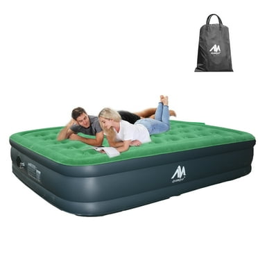 Air Mattress with Built-in Self Inflating Pump, 16" High Blow Up Mattress Air Bed with Storage Bag for Home, Guests or Camping