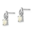 thumbnail image 2 of FB Jewels 14k White Gold Opal Diamond Earring, 2 of 3