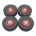 thumbnail image 3 of KLKCMS 4 Pieces RC Car Wheels and Tires RC Tires with Wheel Rim,Replace RC Upgrade Part Red, 3 of 9