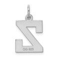thumbnail image 3 of Auriga 925 Sterling Silver Rhodium-plated Fancy Script Letter C Initial Charm for Women (L-21 mm, W-17 mm), 3 of 5