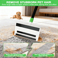 thumbnail image 7 of Greatcool 4-in-1 Baseboard Cleaning Tool with Handle 5 Reusable Pads 1 Stiff Bristle Brush Carpet Rake for Pet Hair Removal Baseboard Cleaner Carpet Windows Wall Floor Bathroom Kitchen, 7 of 7