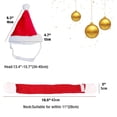thumbnail image 4 of Gorro de Papá Noel con bufanda para gato, gorro de Papá Noel para cachorro, conjunto de disfraz de Navidad para mascota, suministros para disfraces de fiesta de Navidad, 4 of 5