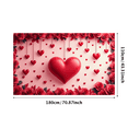 thumbnail image 4 of LUUFILx Valentine's Day Heart Banner Backdrop Love Decor Background Red Romantic Celebration Photo Booth Decorations Party Supplies Event Props, 4 of 7