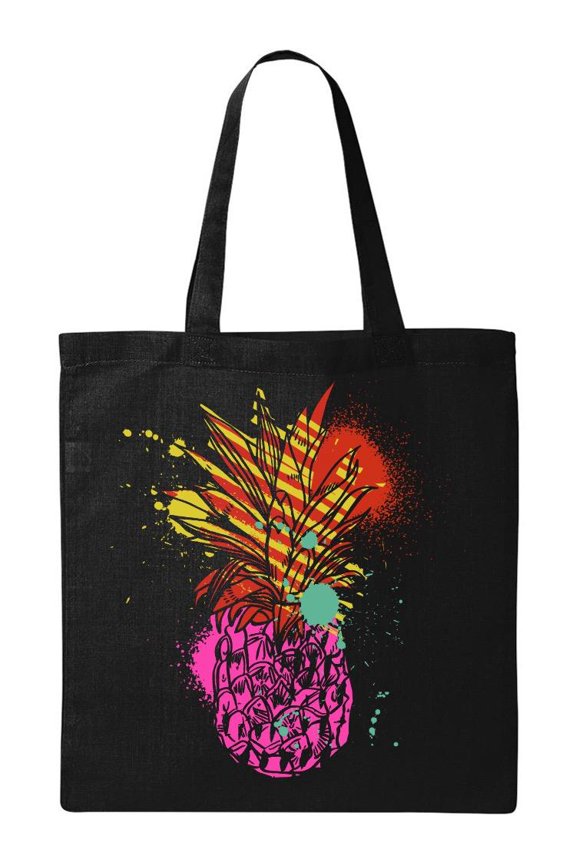 Fresh Tropical Fruit Pineapple Tote Bag - Image by Shutterstock, One Size Cotton Canvas Tote Bag