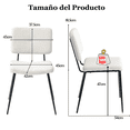 thumbnail image 5 of Homylin Juego de 4 Sillas de Comedor con Tejido Moderno sillas Laterales con Metal Piernas, Conjunto 4 sillas de Acento para Sala Estar,Cocina,Comedor, Cafe,Conferencia, Beige, 5 of 5