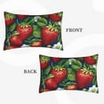 thumbnail image 2 of Gukieu Strawberry2 Print Plush Pillow Cover, Hidden Zipper Pillow Protector without Pillow Core, Suitable for Bedroom, Office, Car Decoration-20"x30", 2 of 6