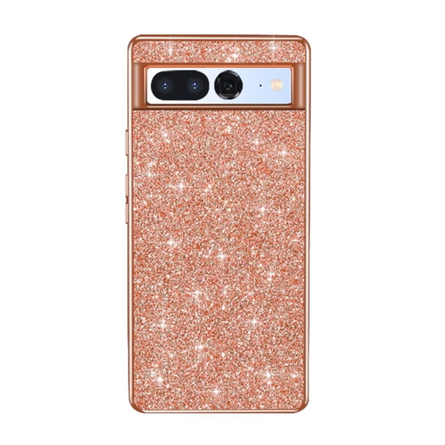 Phone Protective Cover Electroplating Glitter Anti-shock Tight Fit Full Coverage Anti-scratch Phone Protective Shell for Google
