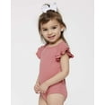 thumbnail image 2 of Rabbit Skins Infant Flutter Sleeve Baby Rib Bodysuit, 2 of 5