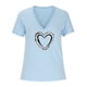 thumbnail image 3 of Blusa de manga corta con cuello en V para mujer, informal, sexy, a la moda, de verano Fridja ghk6601, 3 of 7