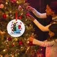 thumbnail image 6 of (Clearance) pdqouc Personalized Christmas Accessories Holiday Pendant Santa Doll Xmas Tree Decor Plastic Round 2020 Memorial Year Xmas Tree Decor Pendant Christmas Hanging Ornament (Family of 3), 6 of 9