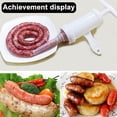 thumbnail image 2 of Grandest Birch 1Set Sausage Stuffer Smooth Edge Sausage Making Food Grade Manual Sausage Maker for Kicthen Sausage Stuffer:Plastic, 2 of 8