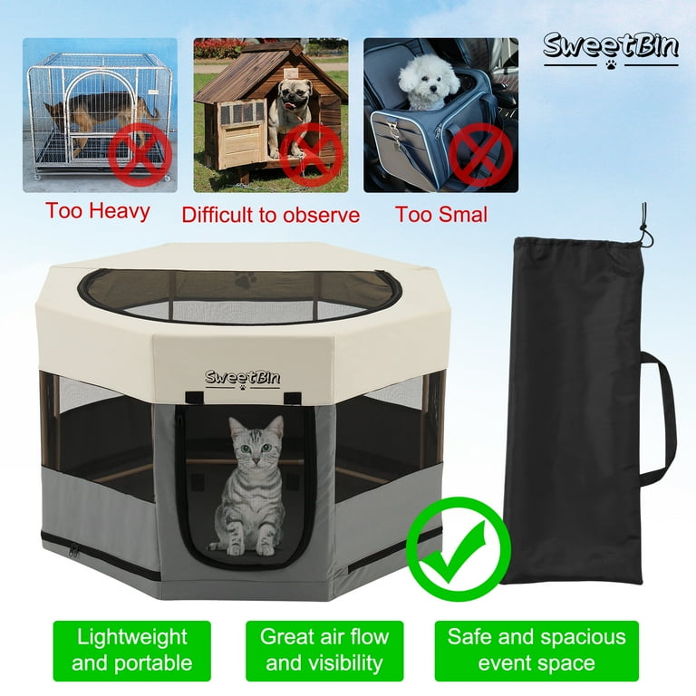 Dog playpen top with waterproof bottom