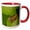 Red/White, variant on 3drose, Tortoise Shell Beetle Insect, Costa Rica - Sa22 Rsp0022 - Rob Sheppard, 11oz Two-tone Black Mug