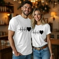 thumbnail image 2 of CAIXIA Valentines Couples Matching Shirts Love Heart Graphic T-Shirt Valentine Tee Tops for Husband Wife,Unisex/L, 2 of 4