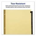 thumbnail image 4 of "Preprinted Black Leather Tab Dividers W/gold Reinforced Edge, 25-Tab, Ltr | Bundle of 10 Sets", 4 of 7