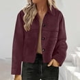 thumbnail image 2 of Women's Faux Suede Cropped Jacket Casual Lightweight Open Front Fall Winter Coat Trendy Outerwear Fashion, 2 of 6