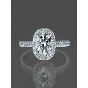 JEENJEWELS Limited Time Sale 1 Carat Diamond Engagement Ring in 10k White Gold on Sale Under 400