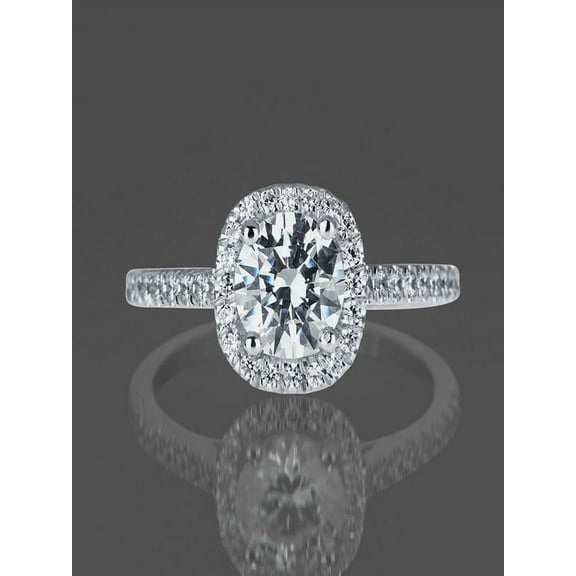 Limited Time Sale 1 Carat Diamond Engagement Ring in 10k White Gold on Sale Under 400