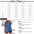 thumbnail image 3 of Women's 3/4 Sleeve Shirts Linen Blend Shirt For Soft Relaxed Fit Casual V Neck Top Side Slits Fashion Clothes, 3 of 5