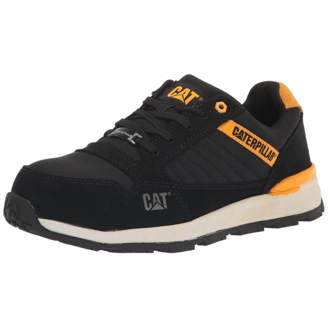 Zapato Industrial para Hombre CAT Venward con Punta Compuesta, Negro/Amarillo CAT, Talla 7