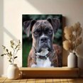 thumbnail image 6 of Brindle Boxer Dog Portrait Canvas Print Wall Art for Living Room Bedroom Office Study Coffee Shop Bar Decor, 6 of 8