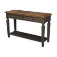 thumbnail image 1 of IC International Concepts Solid Wood Vista Console/Sofa Table, Hickory/Washed Coal, 1 of 4