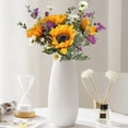 thumbnail image 5 of Shipiny 15.75in Artificial Sunflower Bouquet with Daisies Eucalyptus, Fake Flower Arrangement for Living Room Wedding Decor, As Shown, 5 of 6