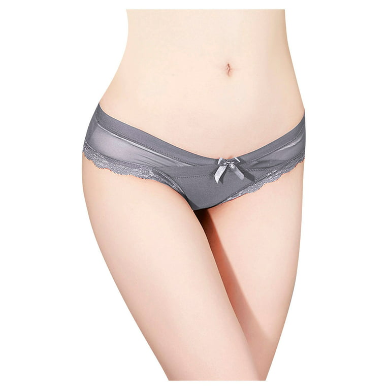 HUPOM Cotton Seamless Underwear Women Underwear For Women High Waist  Leisure None Elastic Waist Gray XL 