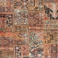 thumbnail image 1 of Ahgly Company Indoor Square Contemporary Dark Sienna Brown Patchwork Area Rugs, 5' Square, 1 of 6