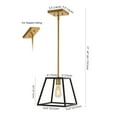 thumbnail image 4 of JONATHAN Y Girard 9.25" 1-Light Farmhouse Industrial Iron LED Pendant, Black/Brass Gold, 4 of 12