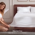 thumbnail image 4 of U by Bedsure Stay Put King Sheet Sets, 4 Piece 18" Deep Pockets Non-Slip Polyester Microfiber Bed Sheets, White, 4 of 11
