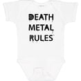 thumbnail image 3 of Inktastic Death Metal Rules White T-shirt Boys or Girls Baby Bodysuit, 3 of 5