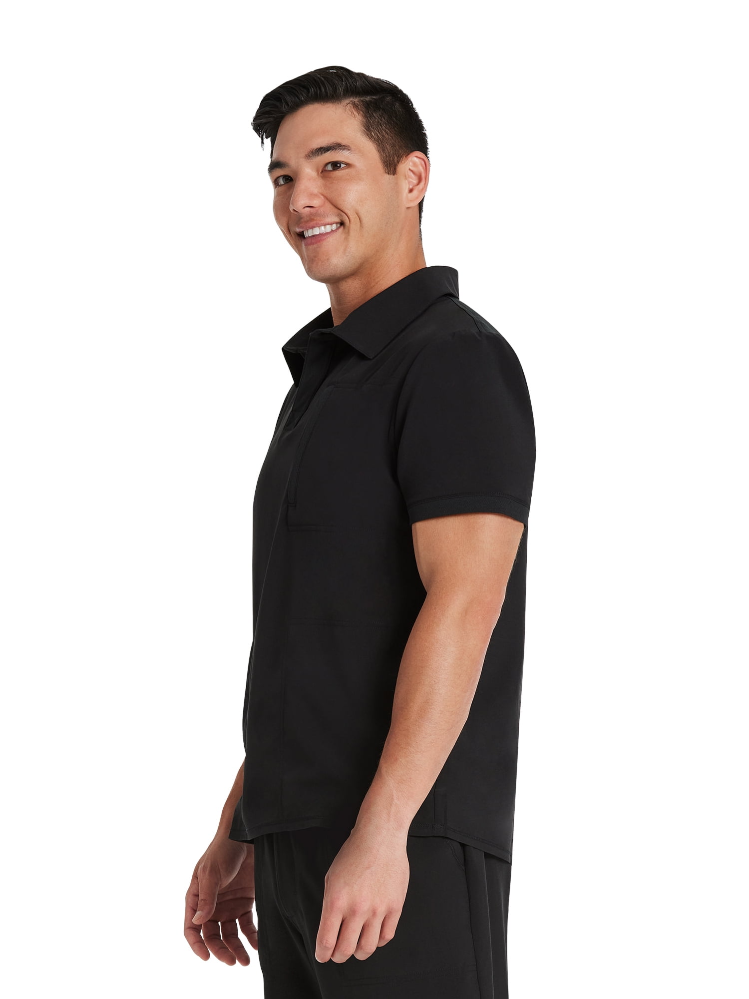 Scrubstar Men's Premium Performance Stretch Polo Scrub Top, Sizes XS-3XL