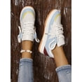 thumbnail image 4 of Women's Fashionable Color Block Beige Breathable Lace-Up Round Toe Sneakers For Casual And Sporting, 4 of 4