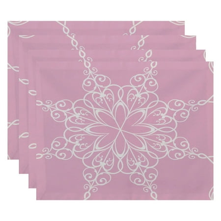 

Simply Daisy 18 x 14 Snowflake Geometric Print Placemats Set of 4
