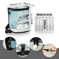 thumbnail image 3 of Qxltty Cute Children's Book Illustration Style Snowman Car Trash Can with Lid Vehicle Backseat Hanging Leak Proof Storage Bin, 3 of 7