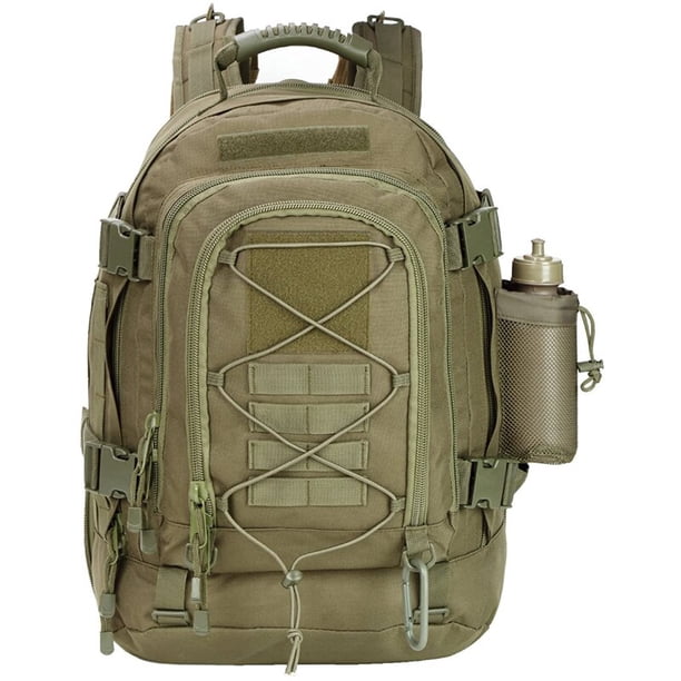 60L Large Military Tactical Backpack Army Molle Assault Backpack Men Backpacks Travel Camping Hunting Hiking Expandable Rucksack -1 OD GREEN