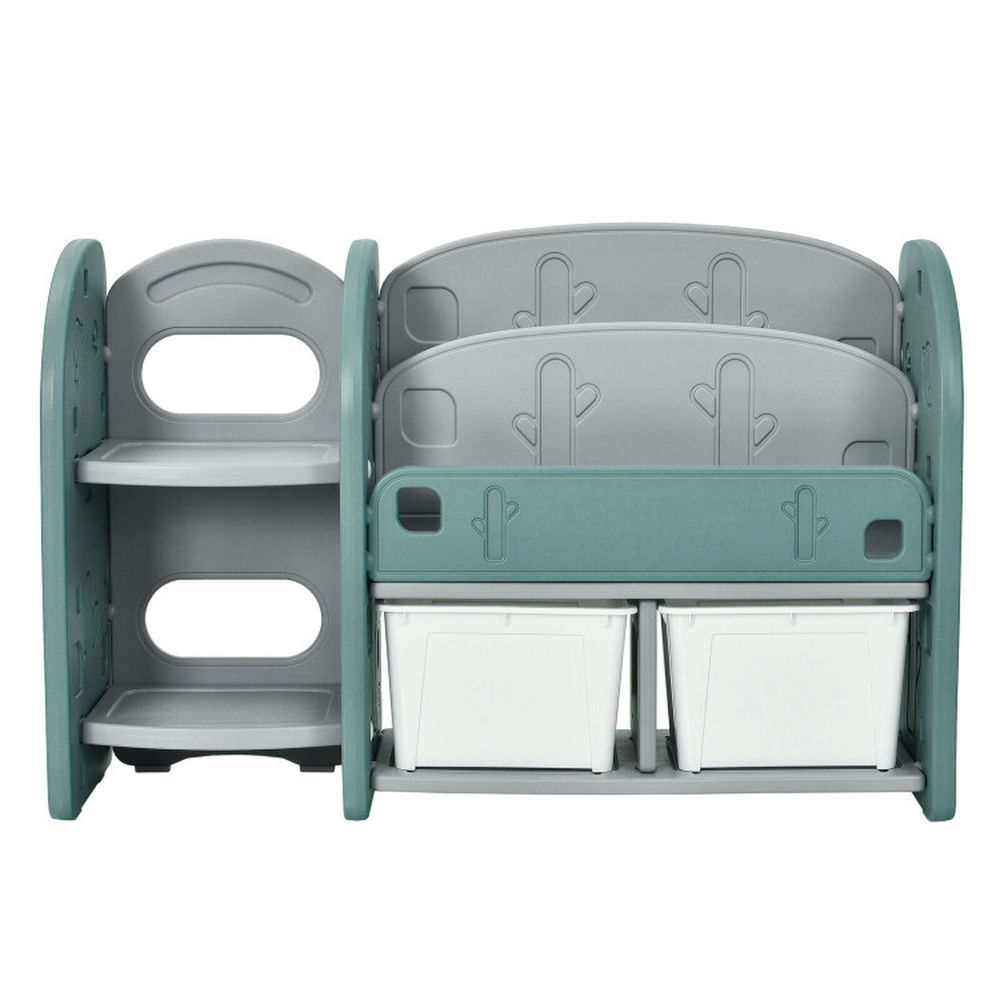 GVN Kids Toy Storage Organizer with 2-Tier Bookshelf and Plastic Bins, Toy Organizers and Storage for Kids, Boys, Girls, Nursery GVN Kids Toy Storage Organizer with 2-Tier Bookshelf and Plastic Bins, Toy Organizers and Storage for Kids, Boys, Girls, Nursery