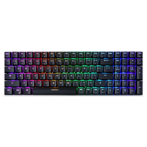 Darmoshark K1 100 Keys RGB Gaming Keyboard USB Wired&2.4GHz ...