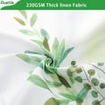 thumbnail image 4 of Spring Shower Curtain for Bathroom Watercolor Floral Fabric Plant Green, 4 of 6