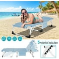thumbnail image 5 of Slsy 3 in 1 Sun Tanning Chair Oversized with Mat & Face Arm Hole, 5-Position Heavy Duty Folding Chaise Outdoor Lounge Chair w/ Pillow, for Beach, Pool, Lawn, Yard, Patio, 5 of 18