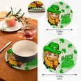 thumbnail image 3 of GZHJMY St. Patrick's Day Cute Leprechaun and Beer Trivet Pot Holder, Round Woven Potholders Set 2PCS-Braided - Coasters - Table Mats 192 for Kitchen Pans Bowl Teapot, 3 of 7