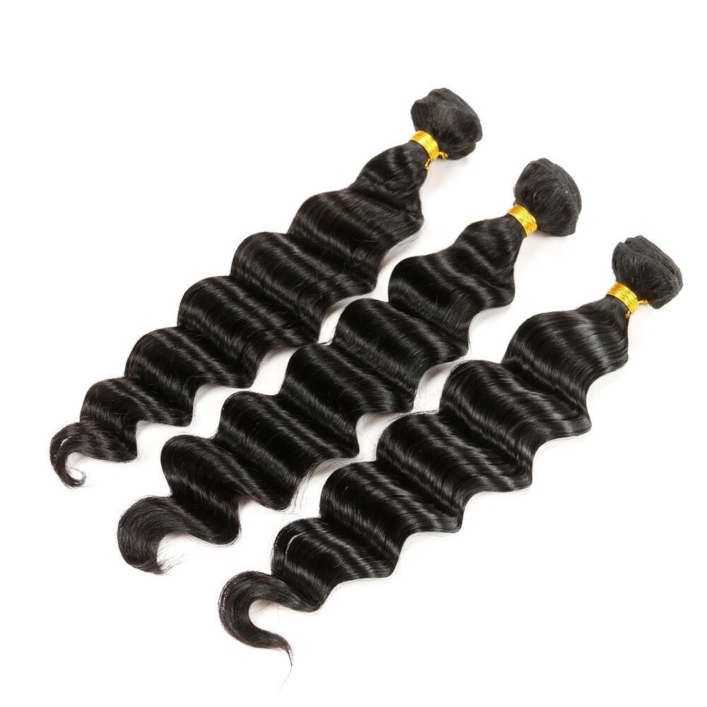 Brazilian Virgin Hair Loose Wave Bundles Human Hair 100% Unprocessed Loose Wave 3 Bundle with Free Part Closure 10"12"14"bundle+10"closure Natural Color