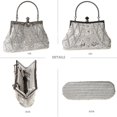 thumbnail image 5 of Bolso de noche DA BODAN, vintage, con cuentas y lentejuelas, perla, plata, 5 of 5