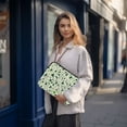 thumbnail image 6 of FORMRS 13"-13.3" Laptop Sleeve Protective Case Soft Carrying Quilted Computer Bag Cover, Green Triangles Pattern, 6 of 7