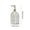 White, variant on Qiweii 500ml Glass Hand Soap Dispenser Pump Bottle Refillable Lotion Bottle for Bathroom and Kitchen Use Press Pump Container with Modern Design
