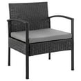 thumbnail image 3 of Manhattan Comfort Noli 3-Piece Rattan Patio Conversation Set in Gray, 3 of 5