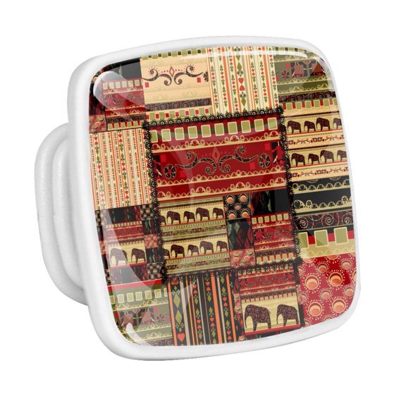 4PCS Square Cabinet Fluorescence Knob Glowing in the Dark Furniture Drawer Pulls Handle with Screws Elephant