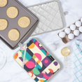 thumbnail image 5 of Yayeee Pot Holders Kitchen Heat Resistant with Pocket 7"x9.8" Cotton Oven Cooking Hot Pads, Pink Geometric, 5 of 7